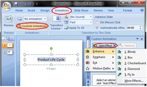 How to Apply a Custom Animation Effect - ncert books