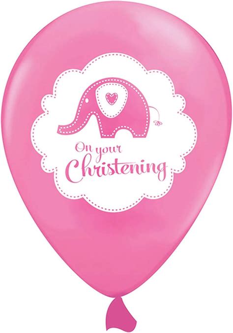 Creative Party RB200B Pink Christening Pearlescent Latex Balloons, 12 ...