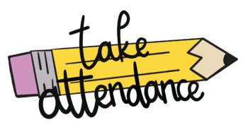 Take Attendance - Printable Sticker - Clip art - PNG | TPT