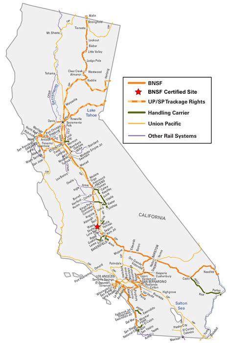 California Freight Rail Map