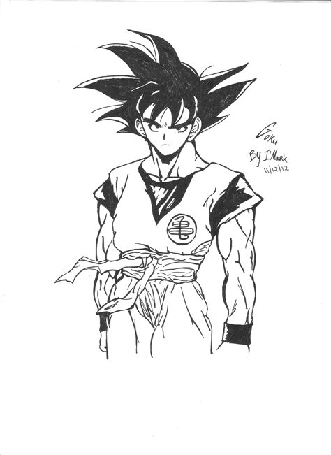 Drawing of Goku - Dragon Ball Z by Markth23 on DeviantArt