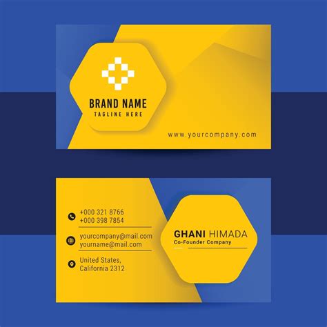 Front And Back Business Card Template