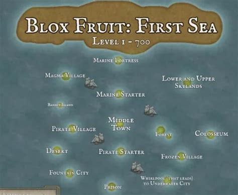 Blox Fruits Map: All Islands, Locations, Bosses & Level Requirements