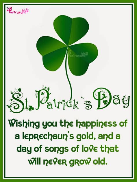 St Patrick's Day, Wishing You The Happiness Of A Leprechaun's Gold ...