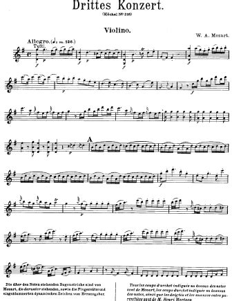 Violin Sheet Music Mozart