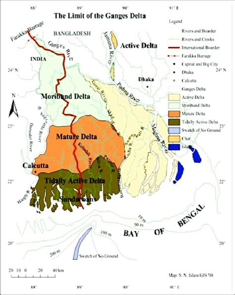 The limit and location of the Ganges-Brahmaputra delta | Download ...