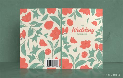 Floral Wedding Book Cover Design Vector Download