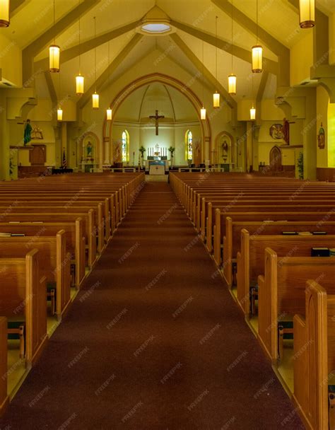 Premium Photo | St peter and paul catholic church interior