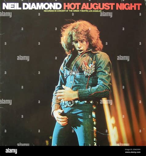 Neil Diamond - Hot August Night - Vintage vinyl album cover Stock Photo ...