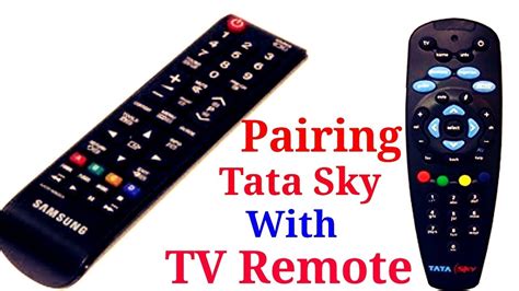 ELECTRONICS TRICKS AND TIPS: How To Pair Tatasky Remote Pairing To TV ...