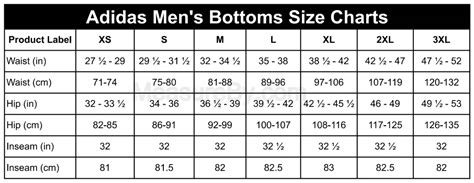 Adidas Pants Size Chart (Complete Guide for Men, Women, Kids)