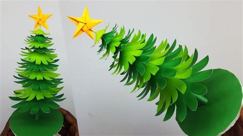 3D Paper Christmas Tree DIY Tutorial | How to Make a Paper Xmas Tree # ...