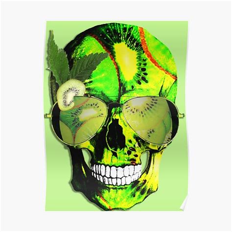 "Kiwi Skull" Poster for Sale by SilvinaNoemi | Redbubble