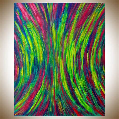 Items similar to Abstract painting Original art oil painting red green ...