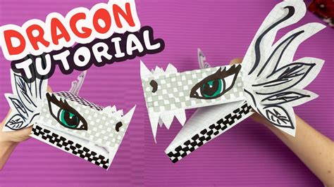 EASY DIY Paper Dragon Puppet TikTok / How to make a DRAGON PUPET / EASY ...