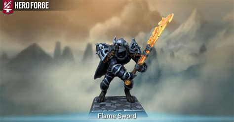 Flame Sword - made with Hero Forge