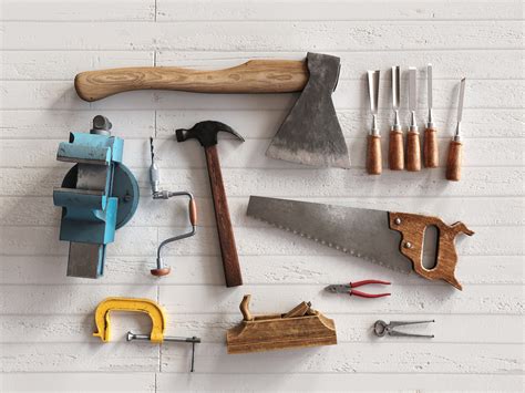 Carpenter tool kit 3D model - TurboSquid 1531474