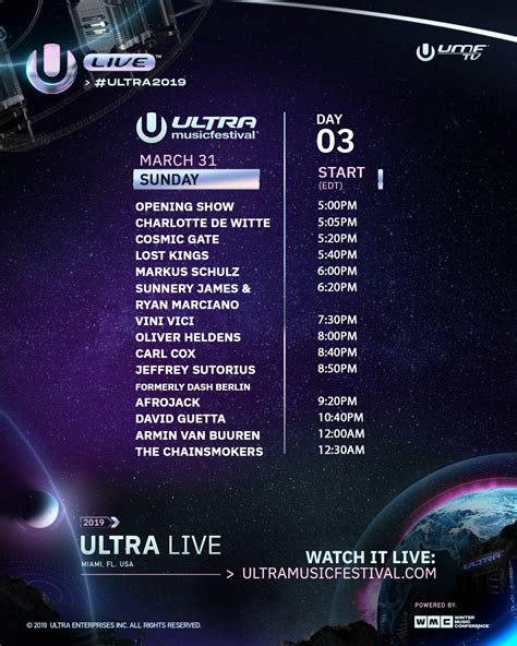 Ultra Music Festival 2019 Live Stream Schedule & Info [Watch Inside ...