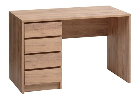 Desk LIMFJORDEN 60x120 4 drawers natural oak colour | JYSK