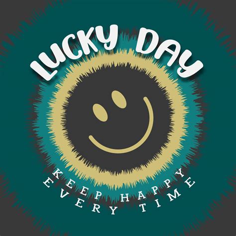 Lucky Day Abstract Background Design Poster Illustration. Smile Cover ...