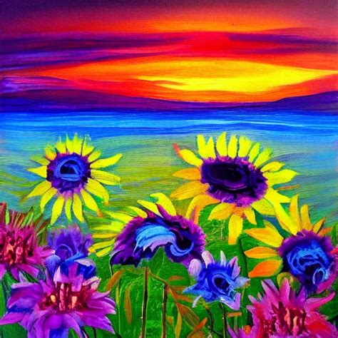 The Sunset, a painting in flowerpunk style | Stable Diffusion | OpenArt