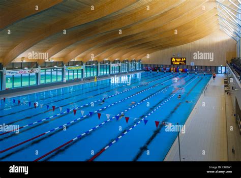 50 m swimming pool at Mountbatten Centre Portsmouth Stock Photo - Alamy