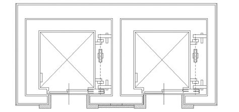 Elevator plan with double box view dwg file | How to plan, Elevation ...