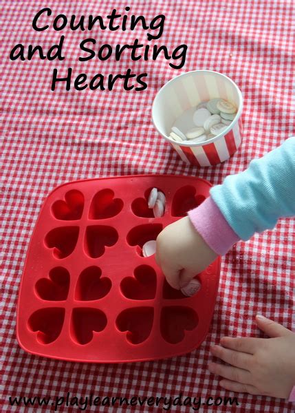 Counting and Sorting Hearts - Play and Learn Every Day