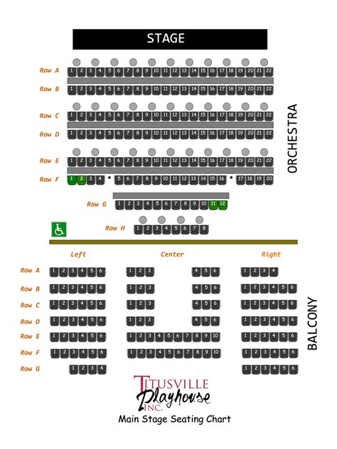 Titusville Playhouse Inc » Seating Chart