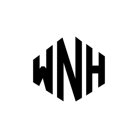 diseño de logotipo de letra wnh con forma de polígono. diseño de ...