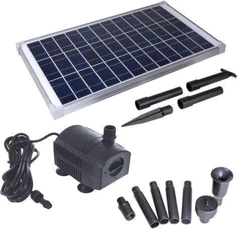 Pond & Fountain Pumps Water Garden Pond Solar Powered Pump 200 LPH ...