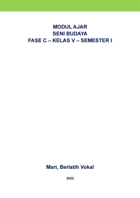 2. MA-2-Seni Budaya FASE C Kelas 5 - MODUL AJAR SENI BUDAYA FASE C ...