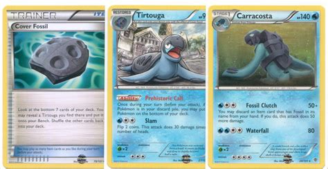 Galleon - Pokemon Carracosta, Tirtouga And Cover Fossil - Rare Card ...