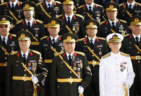 Turkish Army Generals and Navy Admirals in full dress uniform. Army ...