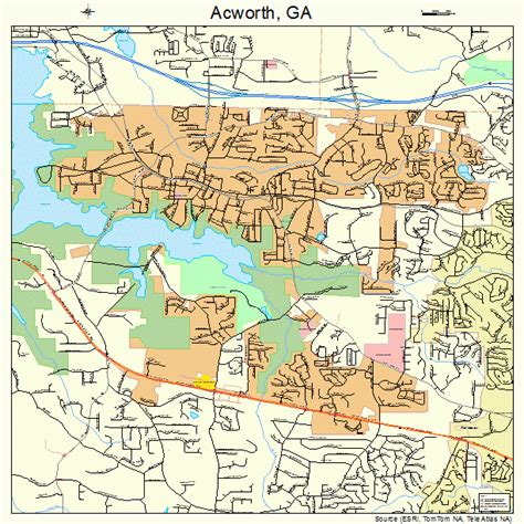 Acworth Georgia Street Map 1300408