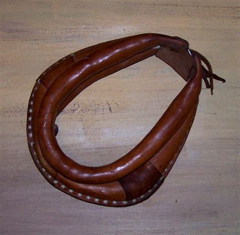 Vintage Small Leather Horse Collar Perfect Replica To Straw