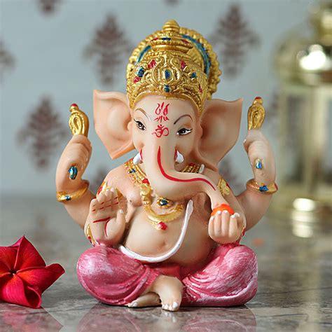 Buy/Send Lord Ganesha Idol- Pink Online- FNP