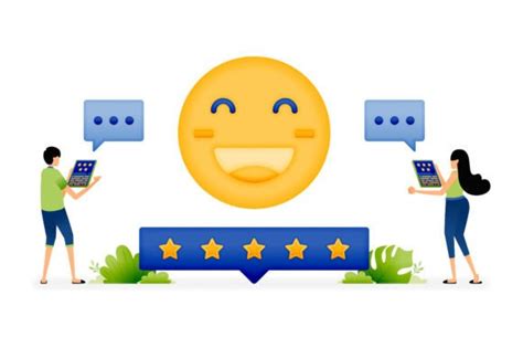 Smiley Emoji Five Star Rating Feedback Graphic by setiawanarief111 ...