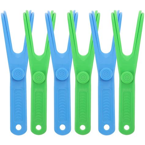 HOMEMAXS 6Pcs Dental Floss Holders Replacements Plastic Floss Handles ...