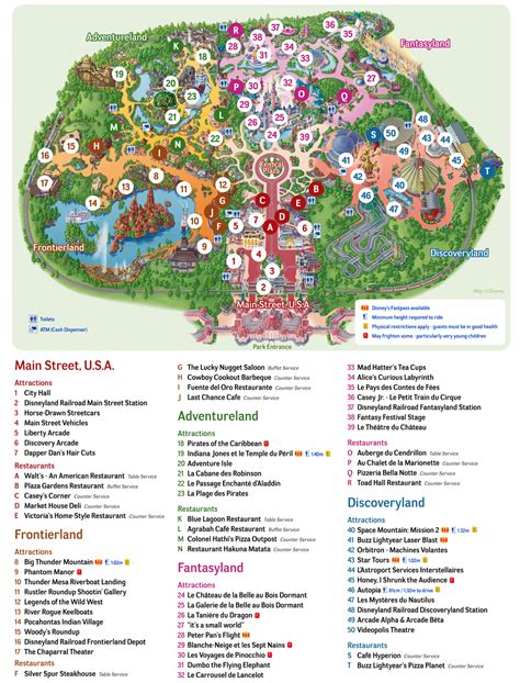 Map of Disneyland Paris and Walt Disney Studios