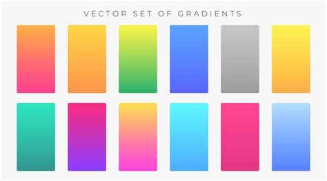 vibrant colorful gradients swatches set - Download Free Vector Art ...