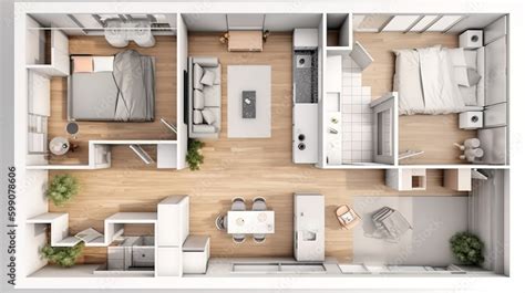 Floor plan top view. Apartment interior isolated on white background ...