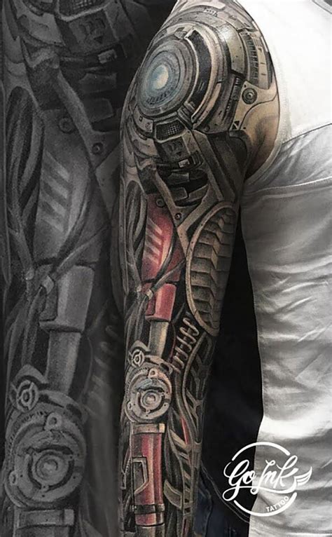 60 Unforgettable Biomechanical Tattoos that Creatively Combine Science ...