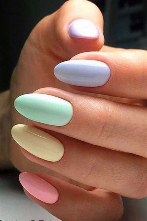 Rainbow nails | Short acrylic nails designs, Pastel nails designs ...