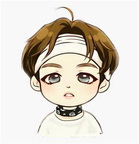 Bts V Chibi Drawing, HD Png Download - kindpng