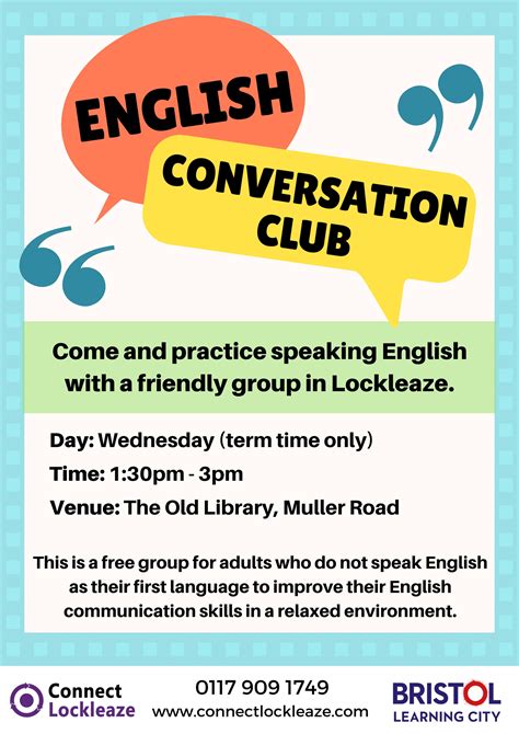 English Conversation Club – The Old Library, Eastville