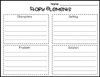 Story Elements Graphic Organizer by Sunny in First Grade | TPT