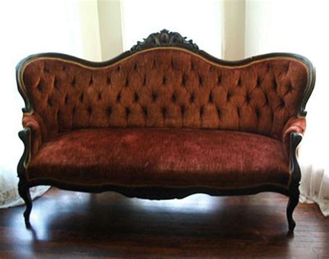 Burnt Orange Couch | Victorian sofa, Victorian furniture, Victorian couch