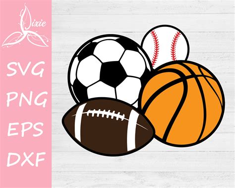 Sport Balls SVG Sport Balls Cut File Basketball SVG - Etsy