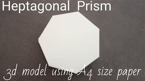 Heptagonal Prism | Paper maths model 3d heptagon geometrical shapes ...